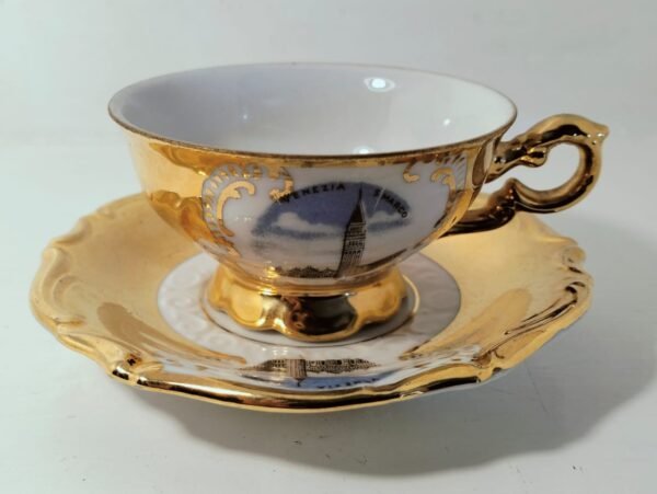 Gold Gilt Bavarian Demitasse Cup & Saucer