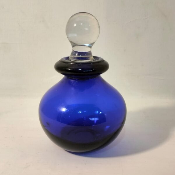 Vintage Art Glass Bottle with Stopper