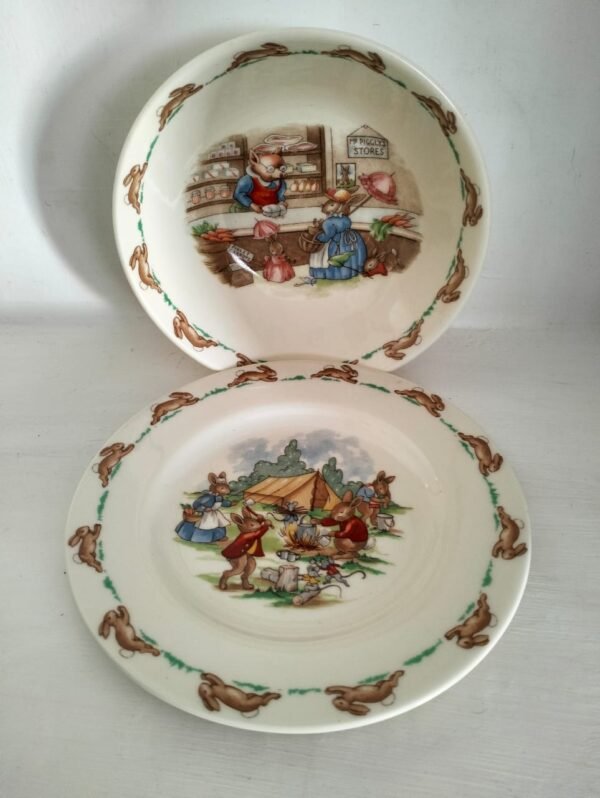 Royal Doulton Bunnykins plate and bowl - Image 2