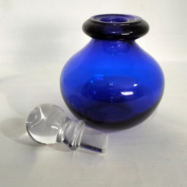 Charming Vintage Art Glass Bottle with Stopper - Image 2