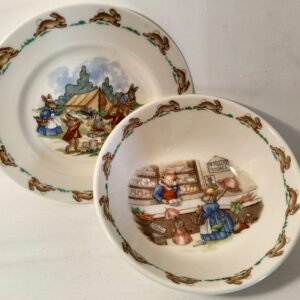 Royal Doulton Bunnykins plate and bowl