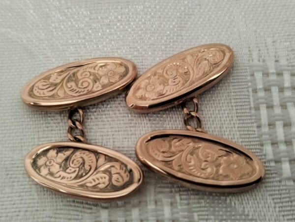Vintage 9ct Gold Cuff Links - Image 4