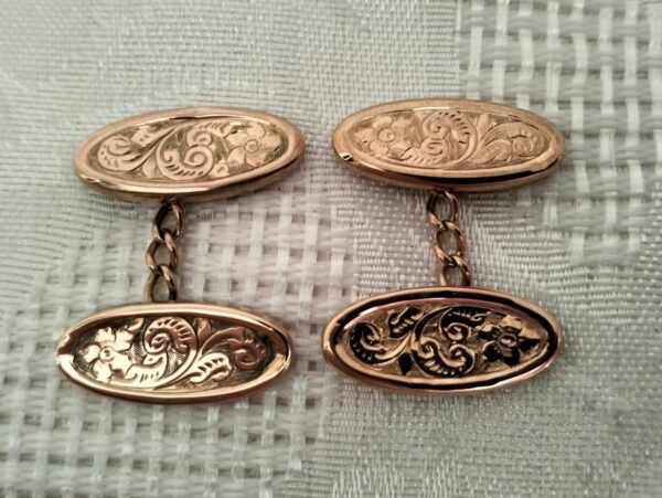 Vintage 9ct Gold Cuff Links - Image 5