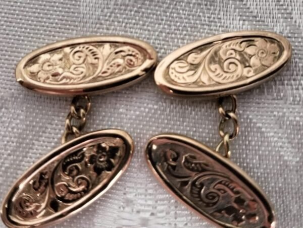 Vintage 9ct Gold Cuff Links - Image 3