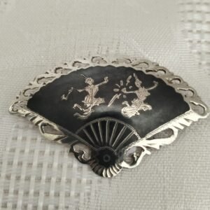 silver siamese brooch
