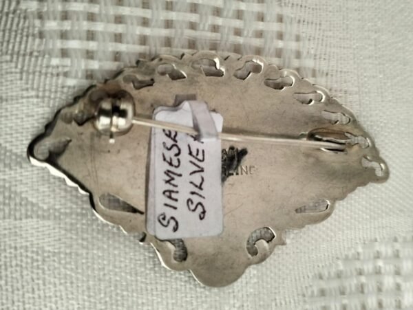 Vintage Silver Siamese Brooch - Image 3