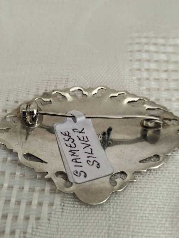 Vintage Silver Siamese Brooch - Image 2