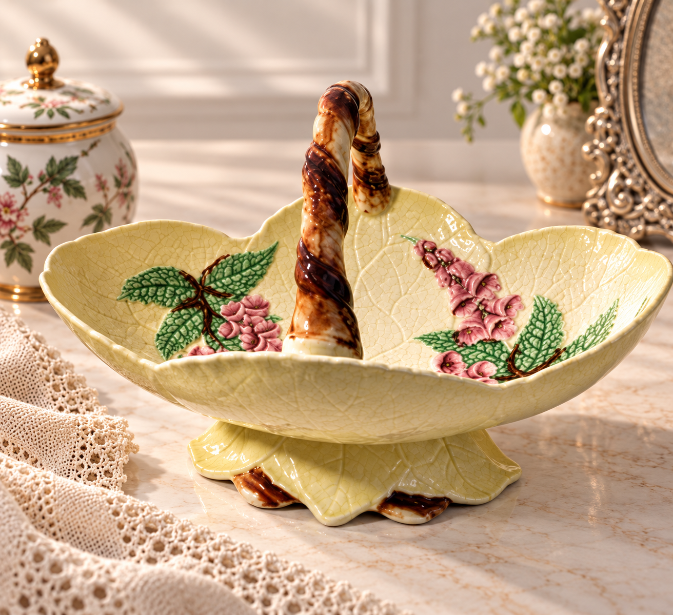 Carlton Ware Porcelain Basket 1 Carlton Ware Porcelain Basket