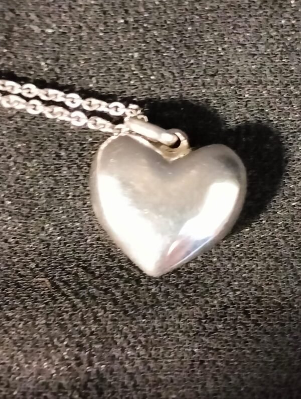 Sterling Silver Chain with Heart pendant - Image 3