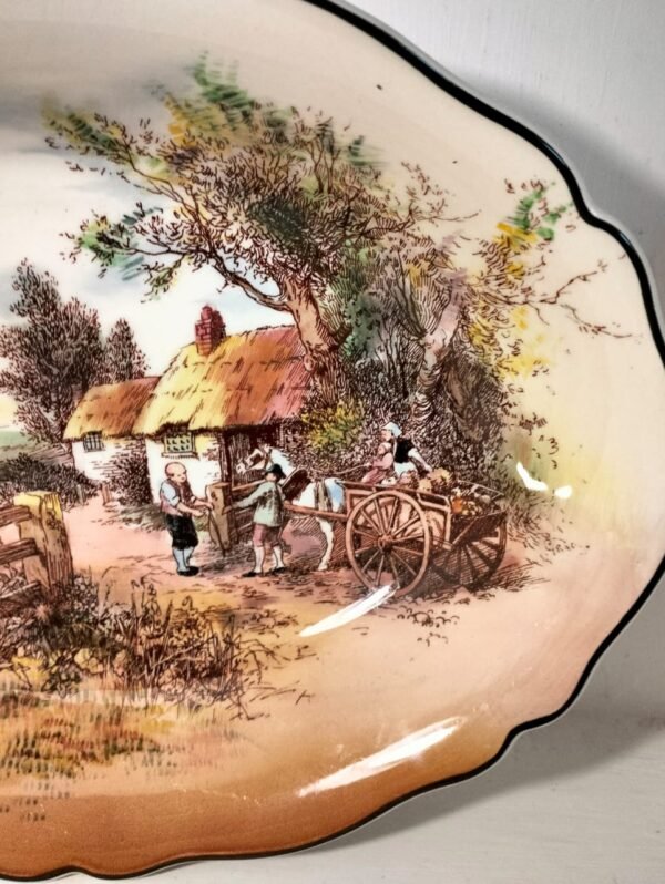 Rare Vintage Royal Doulton Oval Shaped Porcelain Bowl - Image 2