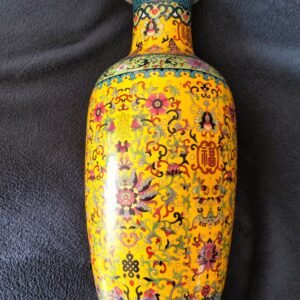 Large Reproduction Chinese Porcelain Vase "Famous goods" Brand
