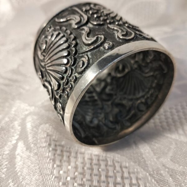 Antique Yogya 800 Silver Napkin Ring - Image 3