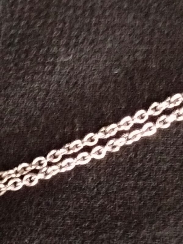 Sterling Silver Chain with Heart pendant - Image 2