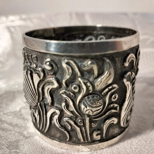Antique Yogya 800 Silver Napkin Ring - Image 5