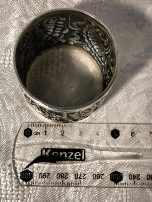 Antique Yogya 800 Silver Napkin Ring - Image 2