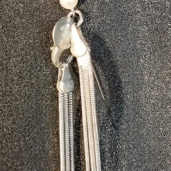 925 Silver Three String Ball Necklace - Image 3