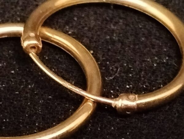 9ct Gold Hoop Earrings - Image 2