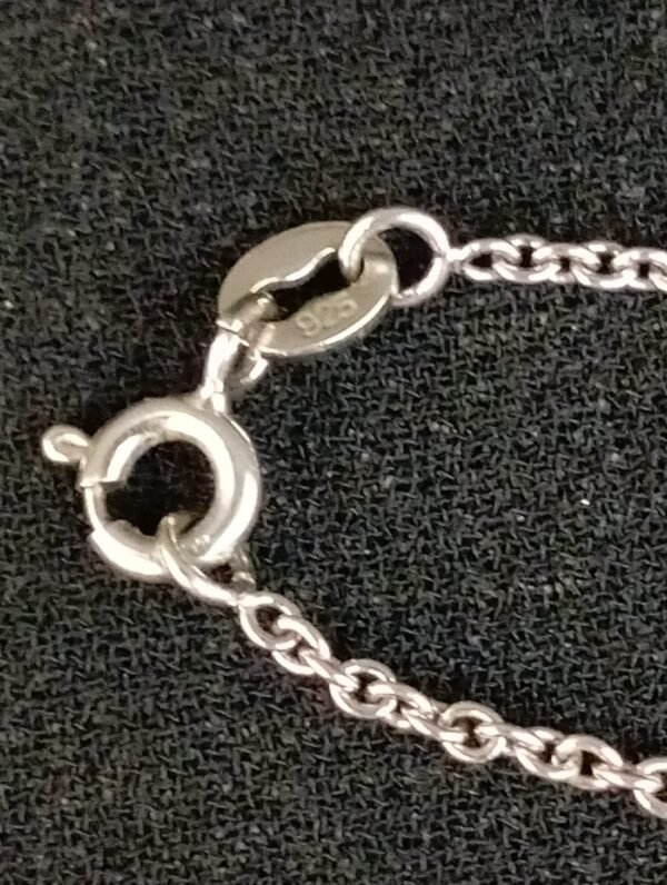 Sterling Silver Chain with Heart pendant - Image 4