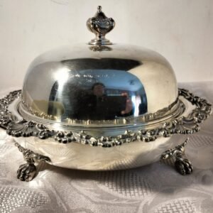 Silver Plated Muffin Dish with lid
