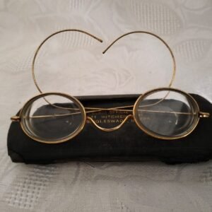 Antique Wire Rim Gold Plated Reading Glasses