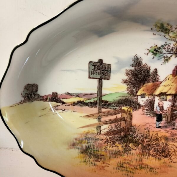 Rare Vintage Royal Doulton Oval Shaped Porcelain Bowl - Image 4