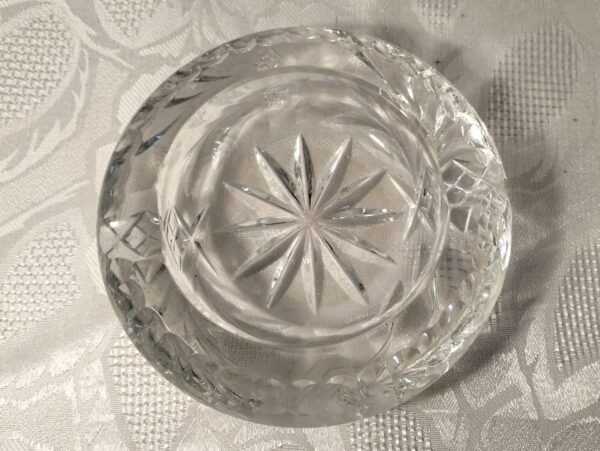 Heavy Cut Lead Crystal Ashtray