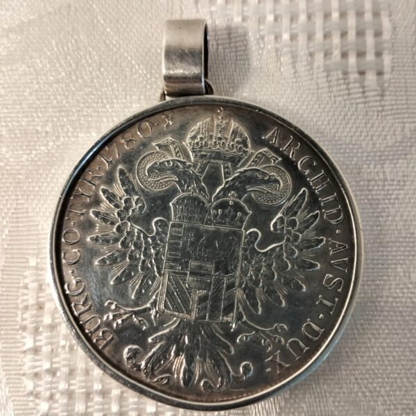 Maria Theresa Silver Thaler Coin pendant - Image 2