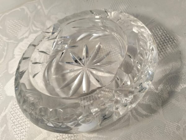 Heavy Cut Lead Crystal Ashtray - Image 4