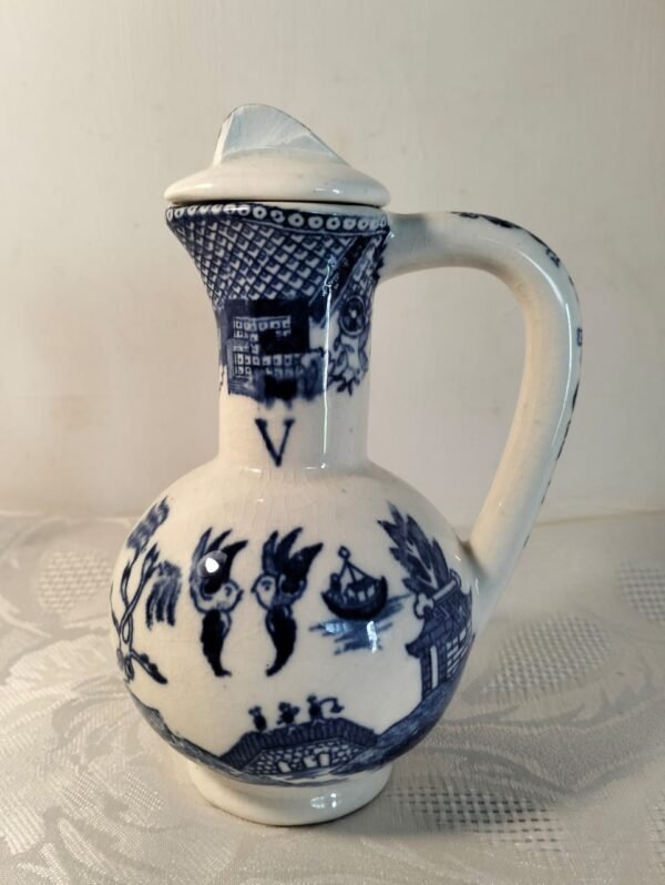 Blue Willow Vinegar Bottle with Stopper - Image 2
