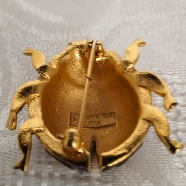 Nina Ricci 22ct Gold Triple Plated Ladybug Brooch - Image 2