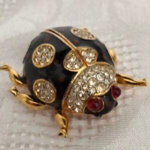 Nina Ricci 22ct Gold Triple Plated Ladybug Brooch