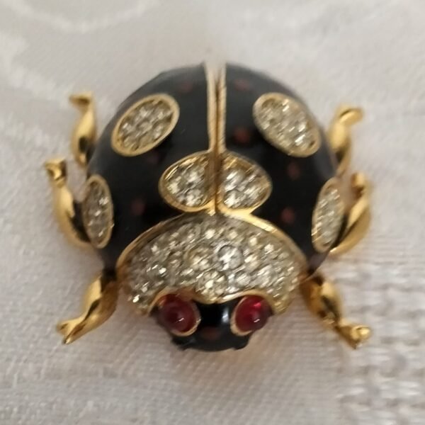 Nina Ricci 22ct Gold Triple Plated Ladybug Brooch - Image 4