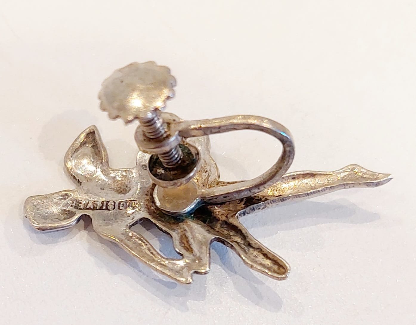 Vintage Silver Ballerina Earrings 4 Vintage Silver Ballerina Earrings - Image 4