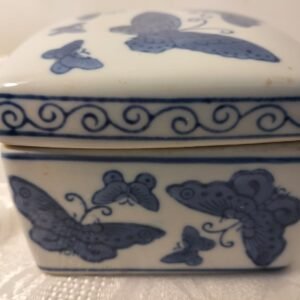 Ming Blue Trinket Box with Lid