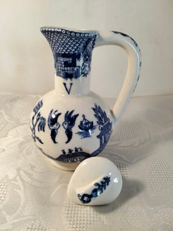 Blue Willow Vinegar Bottle with Stopper