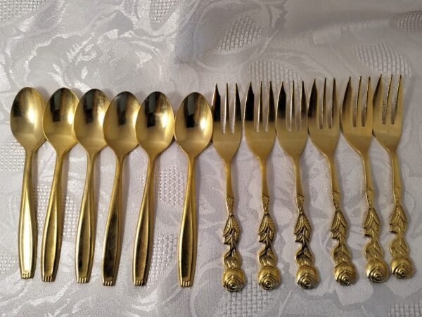 Set of Cake Forks and Teaspoons