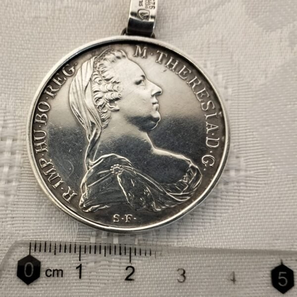 Maria Theresa Silver Thaler Coin pendant - Image 4