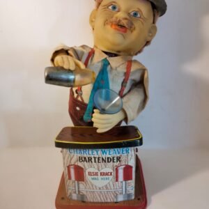 Charley Weaver Bartender Battery Operated Tin Toy