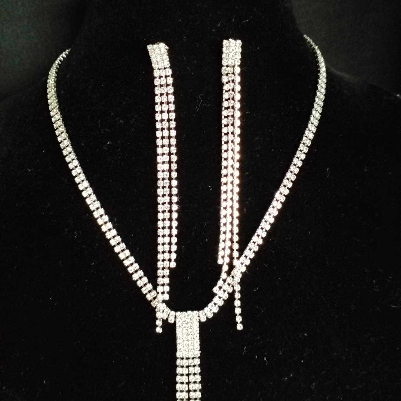 Affordable Rhinestone Necklace and earrings 2 Affordable Rhinestone Necklace and earrings - Image 2