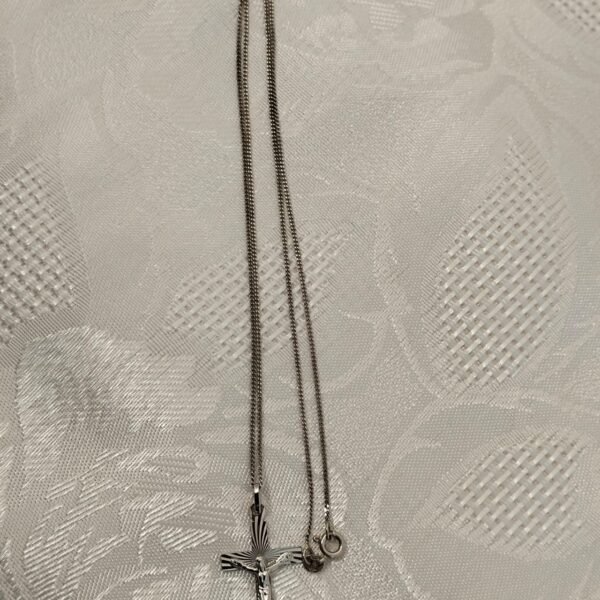 Sterling silver necklace with crucifix pendant
