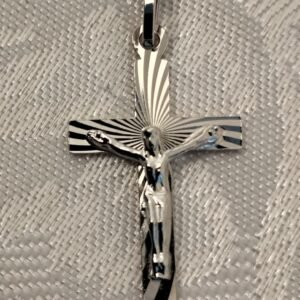 Sterling silver necklace with crucifix pendant