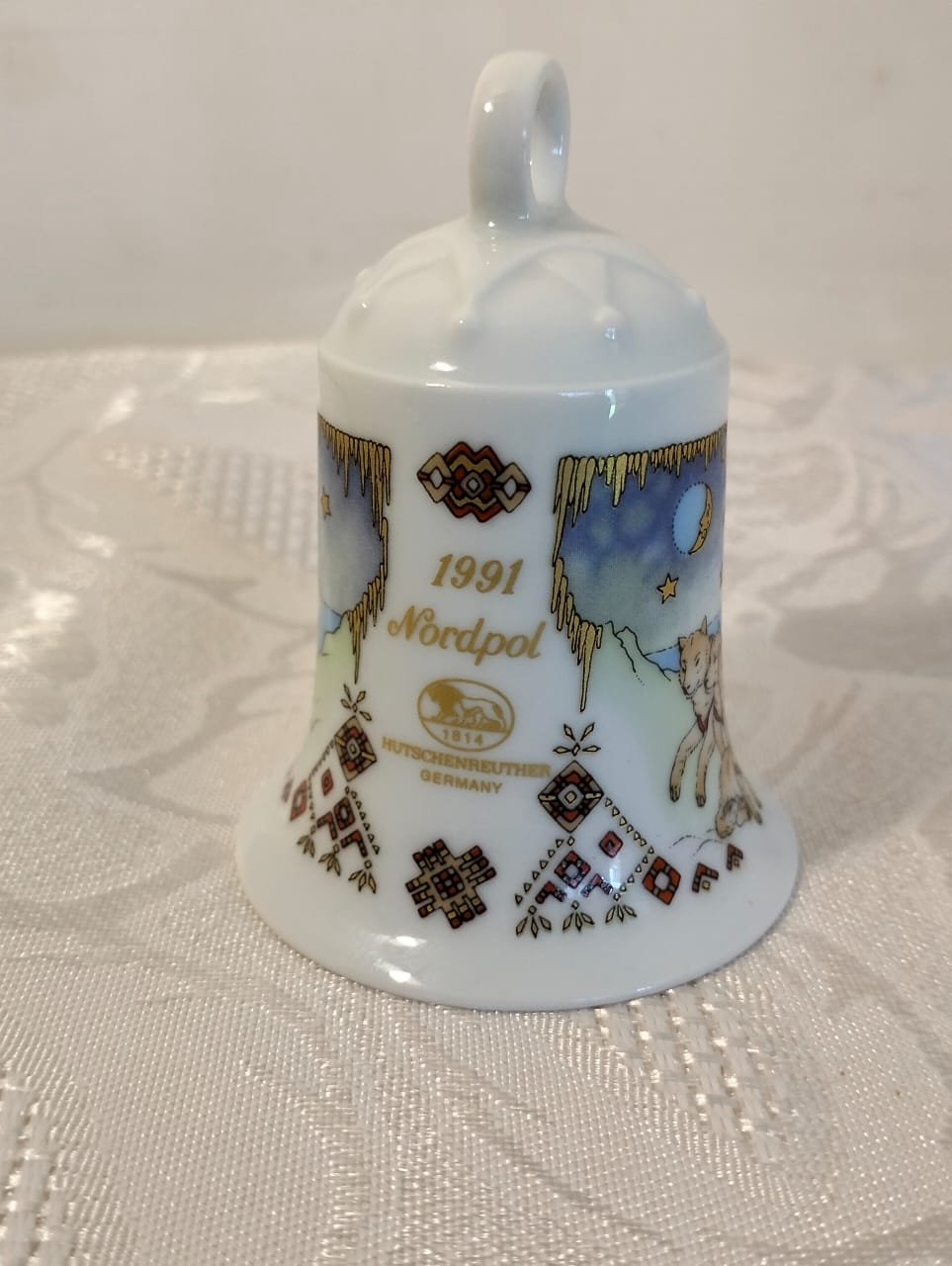 Vintage Hutschenreuther Porcelain Christmas Bell 1 Hutschenreuther Porcelain Christmas Bell