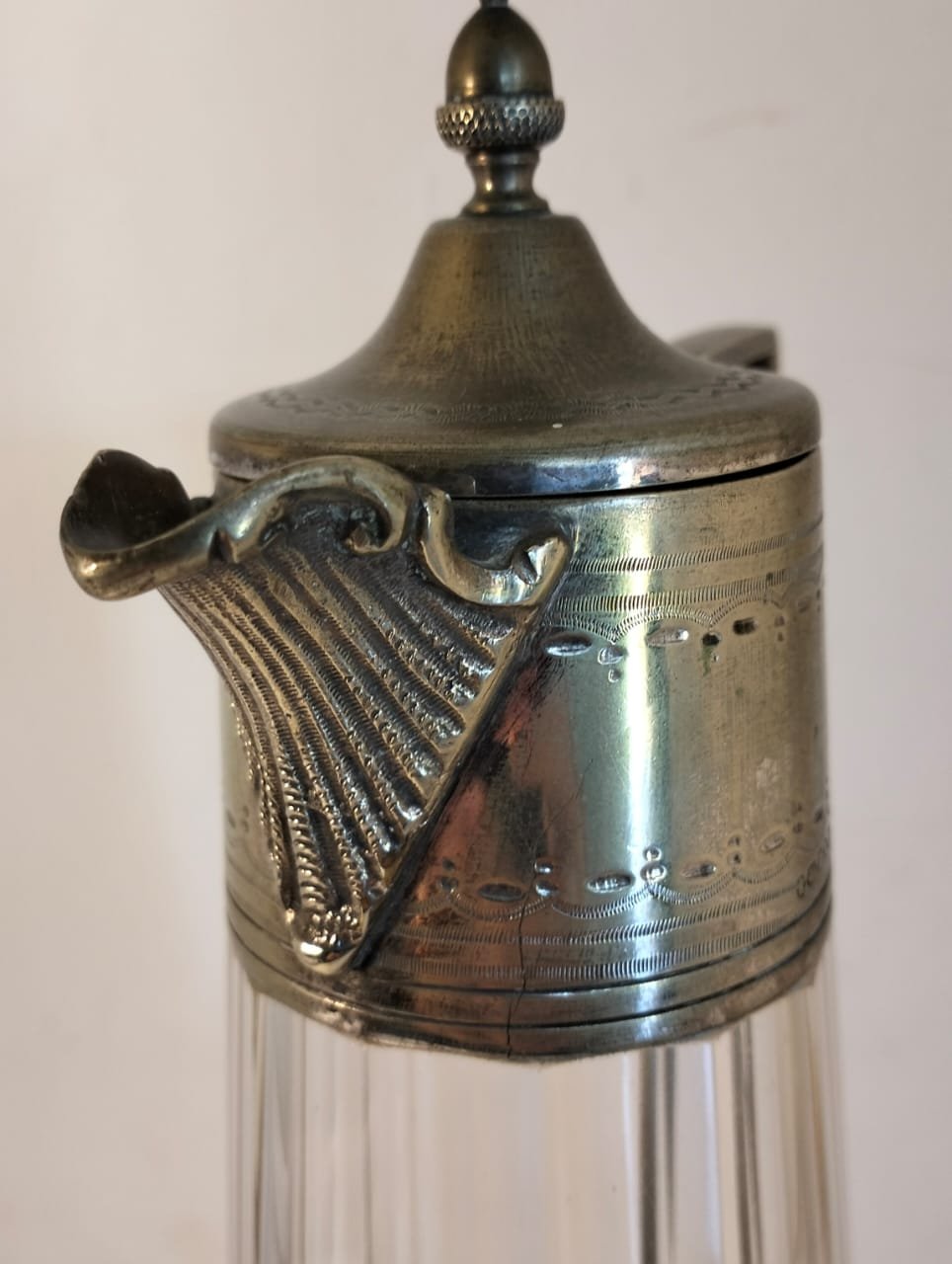 Antique Silver Plated Claret Jug 3 Antique Silver Plated Claret Jug - Image 3