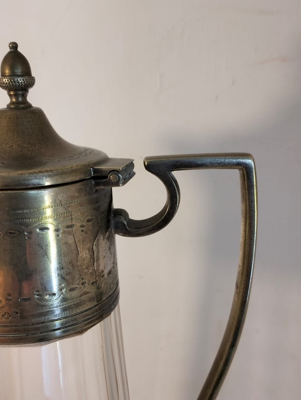 Antique Silver Plated Claret Jug 4 Antique Silver Plated Claret Jug - Image 4