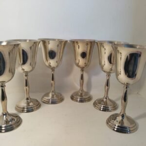 Affordable Regal Silver Plate Wine Goblets 3 Regal Silver plate wine goblets