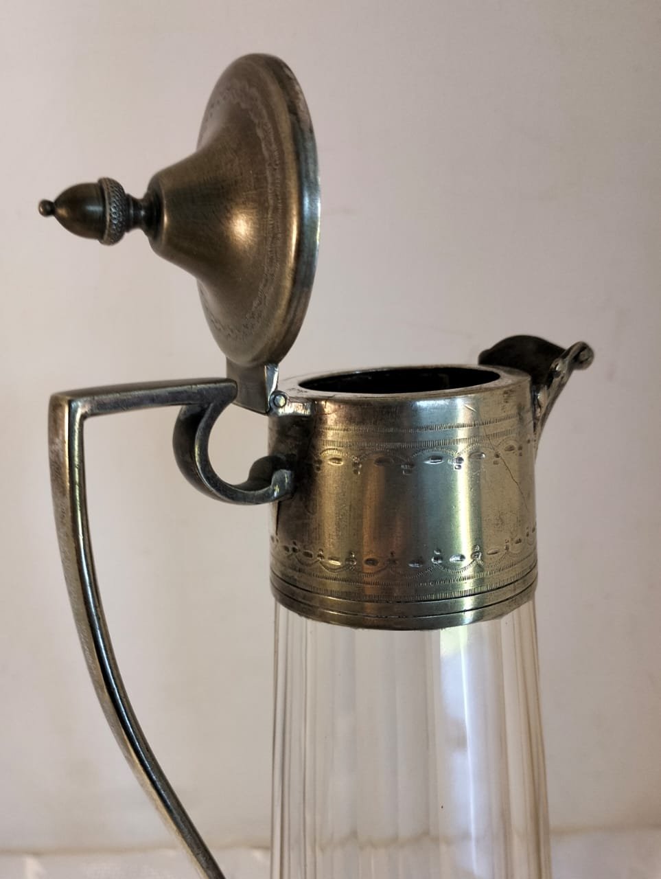 Antique Silver Plated Claret Jug 2 Antique Silver Plated Claret Jug - Image 2