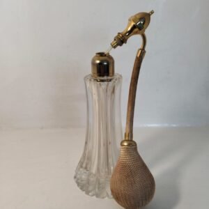 Rare Vintage Gold Marcel Franck Brevete Crystal Perfume Bottle 2 Vintage Gold Marcel Franck Brevete Crystal Perfume Bottle
