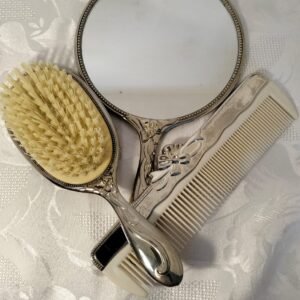 Vintage Art Nouveau 3 Piece Vanity Set