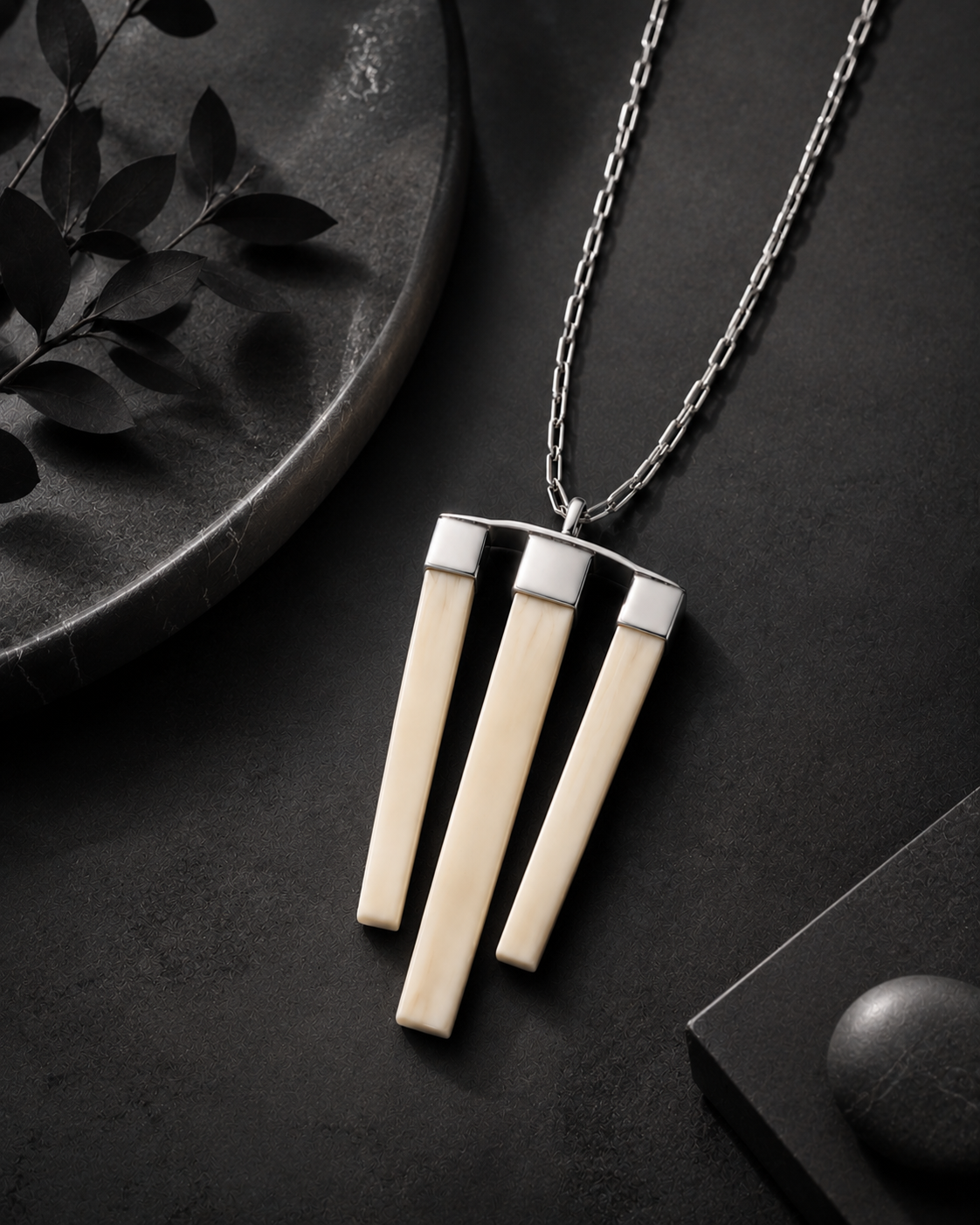Sterling silver and Ivory Necklace 1 Sterling silver and Ivory Necklace