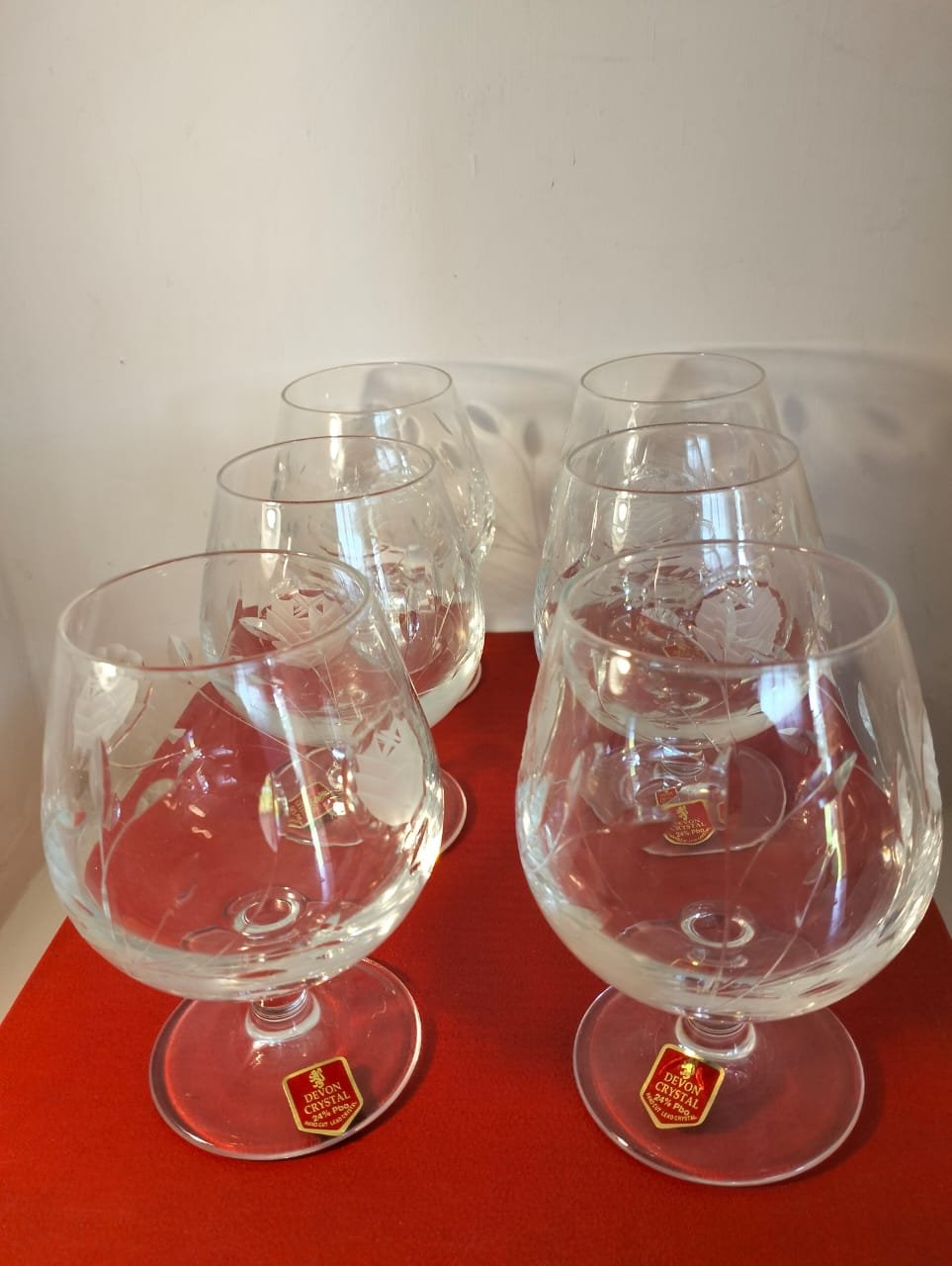 New Devon Lead Crystal Brandy Goblets 3 New Devon Lead Crystal Brandy Goblets - Image 3